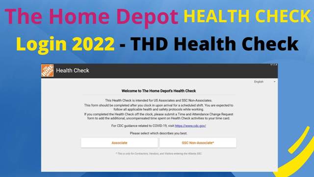Home Depot Health Check Login 2022 – THD Health Check